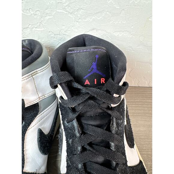 Nike Men’s Air Jordan 1 Mid SE Black Varsity Purple Retro 852542-105 Sz 8.5 - Picture 5 of 9